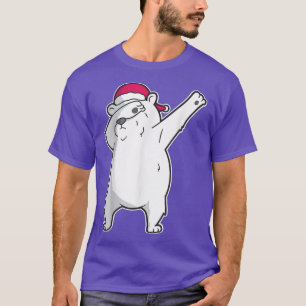Dabbing Santa Polar Bear Funny Christmas Bear Love T-Shirt