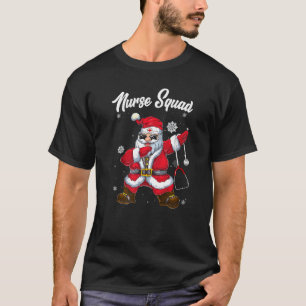 Dabbing Santa Scrubs Nurse Squad Christmas Scrub T T-Shirt