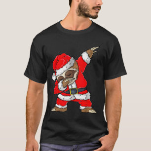Dabbing Santa Sloth Merry Slothmas Christmas Kids T-Shirt