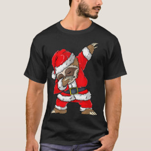 Dabbing Santa Sloth Merry Slothmas Christmas Kids T-Shirt
