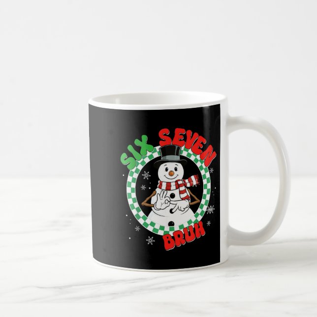 Dabbing Santa Snowman 6 7 Meme Christmas Six Seven Coffee Mug (Right)