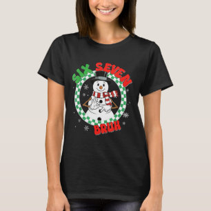 Dabbing Santa Snowman 6 7 Meme Christmas Six Seven T-Shirt