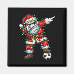 Dabbing Santa Soccer Christmas Pyjamas Boys Kids M Magnet