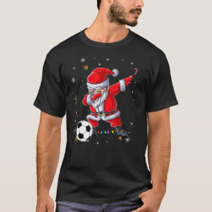 Dabbing Santa Soccer for Boys Girls Christmas Tr T-Shirt