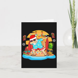 Dabbing Santa Sungles With Pineapple Watermelon On Card
