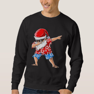 Dabbing Santa T Shirt Hawaiian Claus Christmas Dab