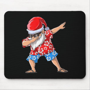 Dabbing Santa T Shirt Hawaiian Claus Christmas Dab Mouse Mat