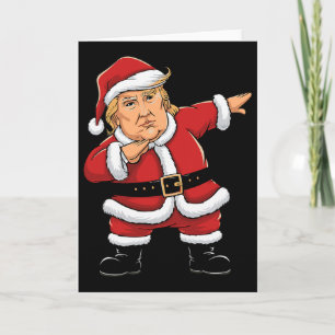 Dabbing Santa Trump Xmas Lights Girls Boys Kids Ch Card