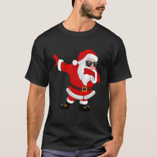 Dabbing Santa With Sunglass Christmas Funny T-Shirt