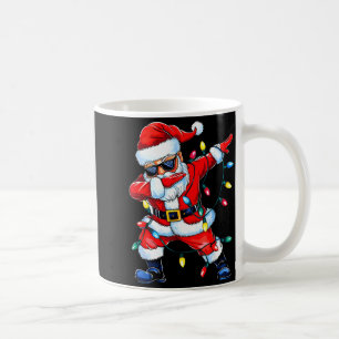 Dabbing Santa Xmas Light Girls Boys Kids Funny Chr Coffee Mug