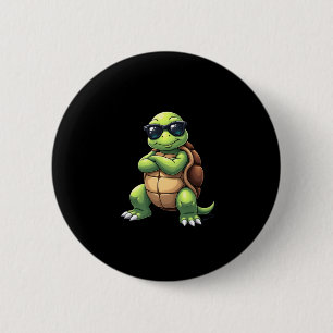 Dabbing Sea Turtle Animal Lover Save The Turtles ( 6 Cm Round Badge