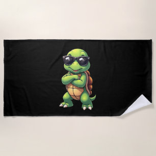 Dabbing Sea Turtle Animal Lover Save The Turtles ( Beach Towel