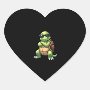 Dabbing Sea Turtle Animal Lover Save The Turtles ( Heart Sticker
