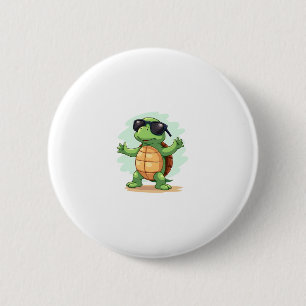 Dabbing Sea Turtle Animal Lover Save The Turtles T 6 Cm Round Badge