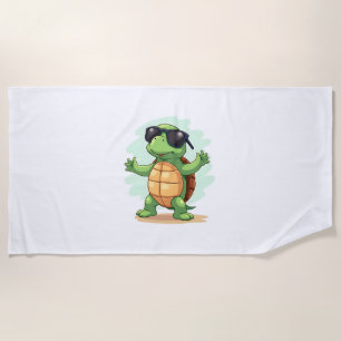 Dabbing Sea Turtle Animal Lover Save The Turtles T Beach Towel