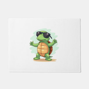 Dabbing Sea Turtle Animal Lover Save The Turtles T Doormat