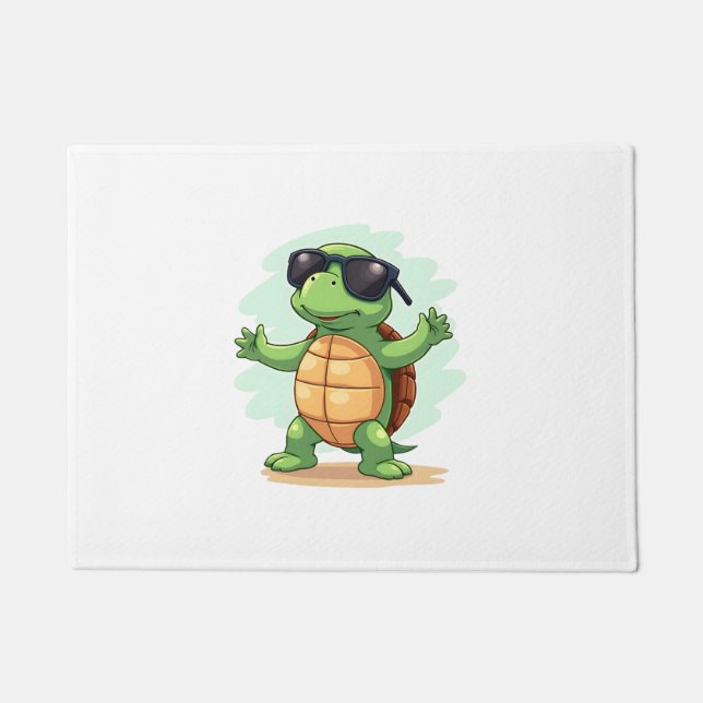 Dabbing Sea Turtle Animal Lover Save The Turtles T Doormat (Front)
