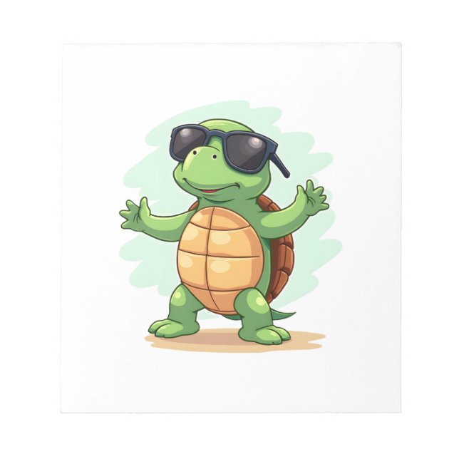 Dabbing Sea Turtle Animal Lover Save The Turtles T Notepad (Front)
