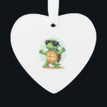 Dabbing Sea Turtle Animal Lover Save The Turtles T Ornament<br><div class="desc">Dabbing Sea Turtle Animal Lover Save The Turtles T-Shirt</div>