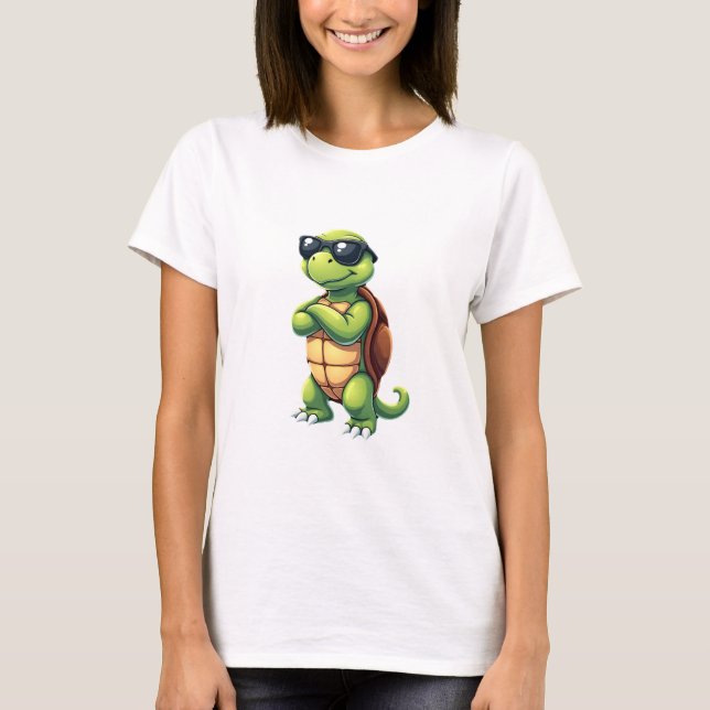 Dabbing Sea Turtle Animal Lover Save The Turtles ( T-Shirt (Front)