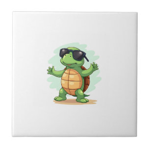Dabbing Sea Turtle Animal Lover Save The Turtles T Tile