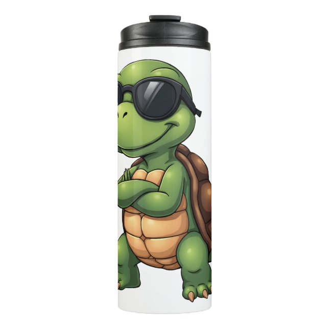 Dabbing Sea Turtle Animal Lover Save The Turtles ( Thermal Tumbler (Front)