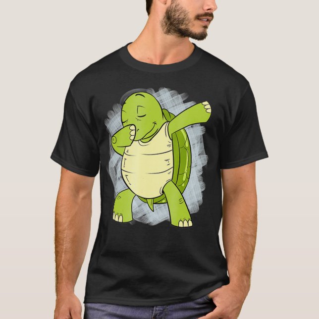 Dabbing Sea Turtle  Dance Move Tee Disco Party (Front)