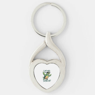Dabbing Sea Turtle I Just Really Love Turtles Ok_  Key Ring