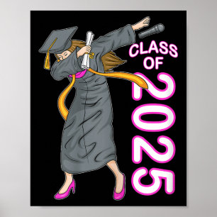 Dabbing Senior Cl Of 2025 College Graduation Gift Poster