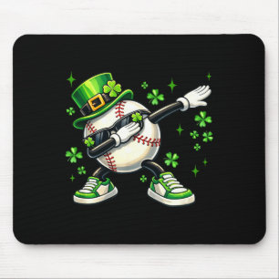 Dabbing shamrock baseball st patrick's day kids bo mouse mat