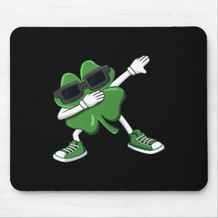 Dabbing Shamrock St Patrick's Day Fun Boys Girls K Mouse Mat