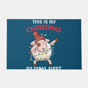 Dabbing Sheep This Is My Christmas Pajama Xmas Doormat