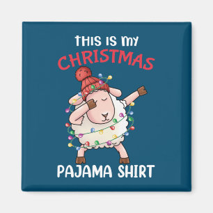 Dabbing Sheep This Is My Christmas Pajama Xmas Magnet