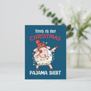 Dabbing Sheep This Is My Christmas Pajama Xmas Postcard