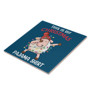 Dabbing Sheep This Is My Christmas Pajama Xmas Tile