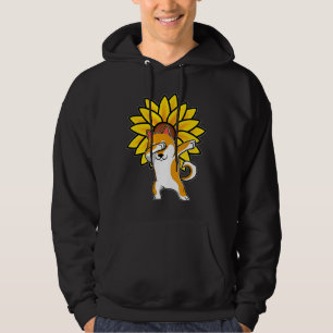 Dabbing Shiba Akita Inu Dog Sunflower Autism Aware Hoodie