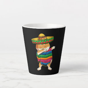 Dabbing shiba inu dog Cute Mexico Dog Present Latte Mug