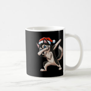 Dabbing Siberian Husky Santa Hat Christmas Dab Dan Coffee Mug