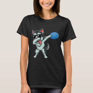 Dabbing Siberian Husky Wolf Dog Dab Cute Disc Golf T-Shirt