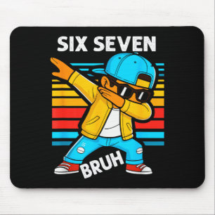 Dabbing Six Seven Bruh 67 Meme 6 7 Numbers Funny B Mouse Mat
