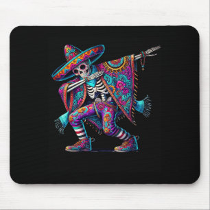 Dabbing skeleton cinco de mayo fiesta sombreros mouse mat