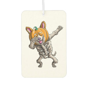 Dabbing Skeleton Corgi Cute Halloween Corgi Funny Car Air Freshener