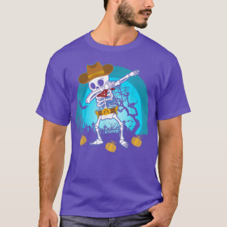 Dabbing Skeleton Cowboy Hat Funny T-Shirt