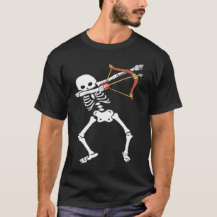 Dabbing Skeleton Dab Bow Arrow Archery Men Boys T-Shirt
