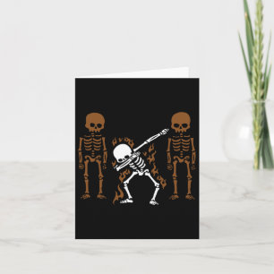 Dabbing Skeleton Dab Dance Halloween Gift  Card