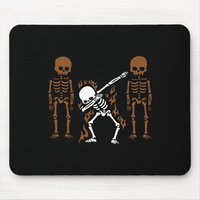 Dabbing Skeleton Dab Dance Halloween Gift  Mouse Mat (Front)