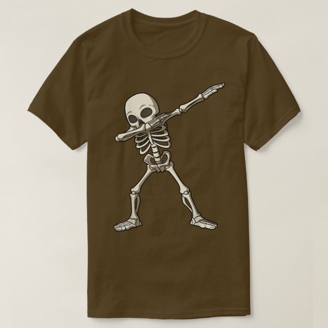 Dabbing Skeleton Dab Skeleton Dancing Skeleton Hal T-Shirt (Design Front)