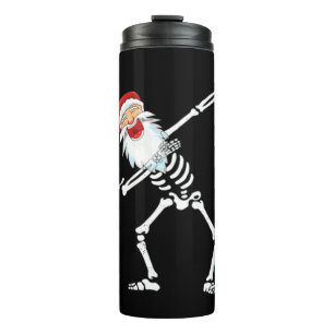 Dabbing skeleton funny Christmas gift Thermal Tumbler