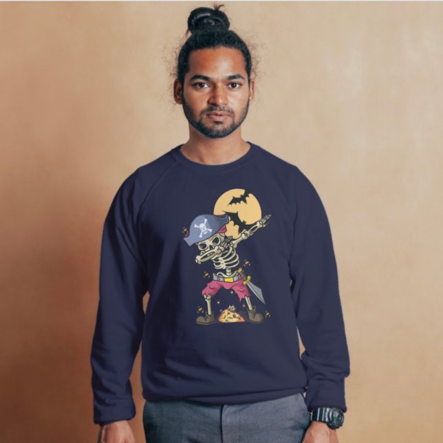 Dabbing Skeleton Funny Halloween Sweatshirt  (Creator Uploaded)