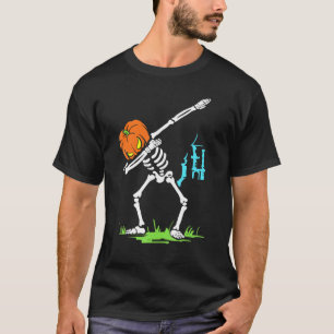 Dabbing Skeleton Haunted House - Horror Night T-Shirt